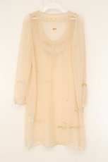 画像3: Franche Lippee / 刺繍入りシフォンドットチュニック  ベージュ O-26-06-09-118-LO-OP-IG-OS (3)