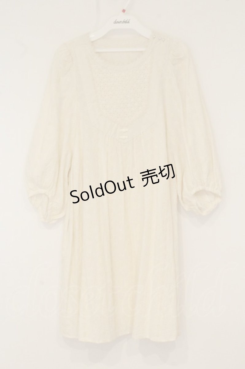 画像1: Franche Lippee / コットンレーシーワンピース  オフシロ O-26-06-09-124-LO-OP-IG-OS (1)