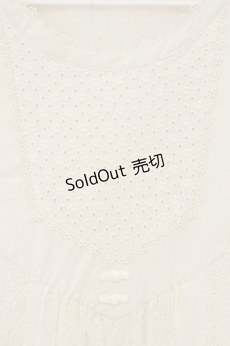 画像2: Franche Lippee / コットンレーシーワンピース  オフシロ O-26-06-09-124-LO-OP-IG-OS (2)