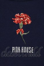 画像2: PINK HOUSE / フラワー刺繍裏毛パフトップス  ネイビー O-26-06-09-014-LO-TO-IG-OS (2)