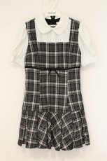 画像1: evelyn / バストリボンチェックワンピース M クロ×シロ O-26-06-09-023-LO-OP-IG-OS (1)