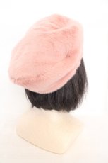 画像3: axes femme / リボンブローチ付ファーベレー  ピンク O-26-06-10-005-AX-AC-IG-ZT0614T (3)
