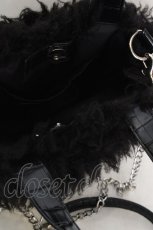画像3: Candy Stripper / HIBISCUS 2WAY FUR BAG　バッグ  ブラック O-26-06-10-058-PU-BG-OW-ZTK032 (3)