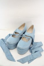 画像1: Fickle Bebe / FBサテンバレエシューズ M ブルーグレー O-26-06-10-066-LO-SH-OW-OS (1)