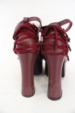 画像3: ATELIER PIERROT / レースアップ厚底パンプス M ワイン O-26-06-10-1009-EL-SH-OW-ZT0614R (3)