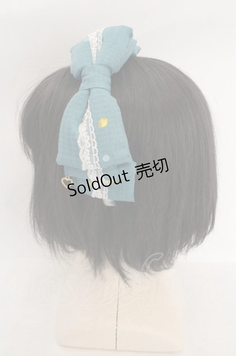 画像2: metamorphose / Dreamy Little Farm リボンカチューシャ  グリーン系 O-26-06-10-017-ME-AC-IG-ZT169-F003 (2)