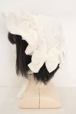 画像2: Angelic Pretty / Sweet Frillボンネット  シロ O-26-06-10-026-AP-AC-IG-ZT0614T (2)