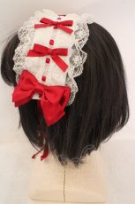 画像2: Amavel / Dreamy Ribbon Wrappingヘッドドレス  シロ×アカ O-26-06-10-027-CA-AC-IG-ZT0614T (2)