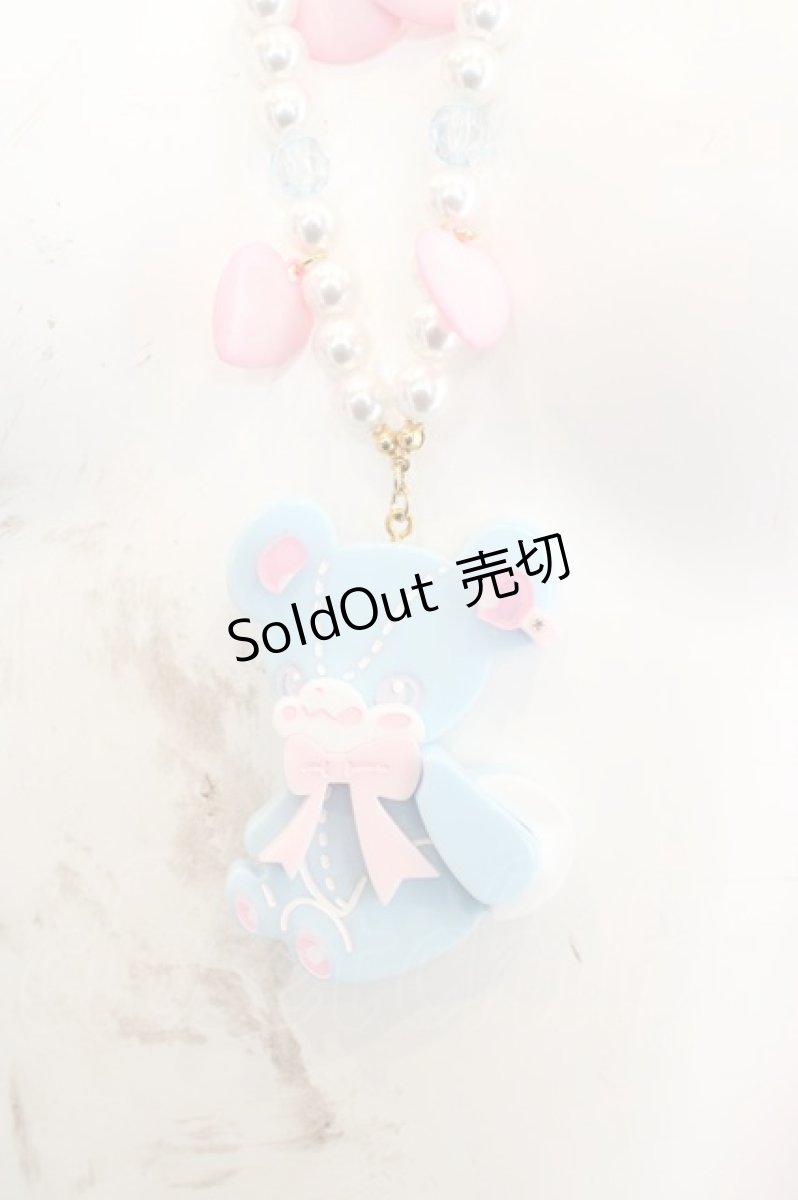 画像1: Angelic Pretty / Cuteはにかみベアーネックレス  サックス O-26-06-10-029-AP-AC-IG-OS (1)