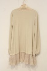 画像3: axes femme / 裾プリーツレース切替カーディガン M キナリ O-26-06-11-031-AX-TO-OW-OS (3)