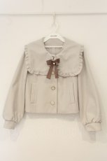 画像1: Amavel / セーラーカラーショートコート M グレー O-26-06-11-033-CA-CO-OW-OS (1)
