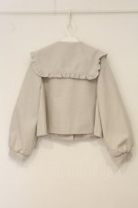 画像3: Amavel / セーラーカラーショートコート M グレー O-26-06-11-033-CA-CO-OW-OS (3)