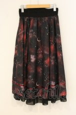 画像3: axes femme / ステラプリントイレヘムスカート  クロ×アカ O-26-06-11-055-AX-SK-IG-OS (3)
