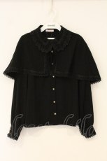 画像1: Chalmiere / ケープ付ブラウス  クロ O-26-06-11-061-AX-BL-IG-OS (1)
