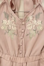 画像2: axes femme POETIQUE / 刺繍入りコンビネゾン M ピンク O-26-06-11-007-AX-OP-OW-OS (2)