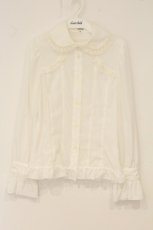 画像1: MIHO MATSUDA / ローズレースフリルブラウス S ホワイト O-26-06-11-072-GO-BL-IG-OS (1)