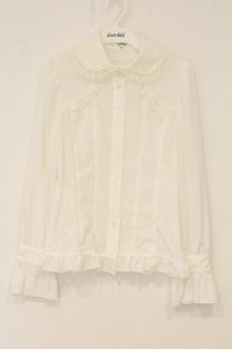 Miho Matsuda フリル付きホワイト長袖シャツ MIHO MATSUDA - closet child オンラインショップ