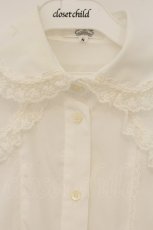 画像2: MIHO MATSUDA / ローズレースフリルブラウス S ホワイト O-26-06-11-072-GO-BL-IG-OS (2)