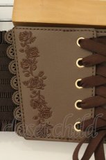 画像2: axes femme / 薔薇刺繍シャーリングベルト  ブラウン O-26-06-11-073-AX-ZA-IG-OS (2)