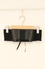 画像1: axes femme / 薔薇刺繍シャーリングベルト  クロ O-26-06-11-074-AX-ZA-IG-OS (1)