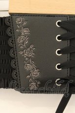 画像2: axes femme / 薔薇刺繍シャーリングベルト  クロ O-26-06-11-074-AX-ZA-IG-OS (2)