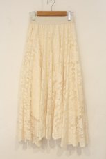 画像1: axes femme / レースサーキュラースカート M キナリ O-26-06-11-015-AX-SK-OW-OS (1)