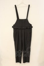 画像1: franche lippee black / フリルサロペット  チャコール O-26-06-11-016-LO-OP-IG-OS (1)