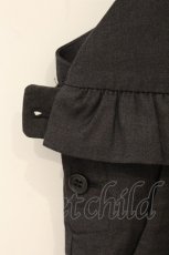 画像2: franche lippee black / フリルサロペット  チャコール O-26-06-11-016-LO-OP-IG-OS (2)