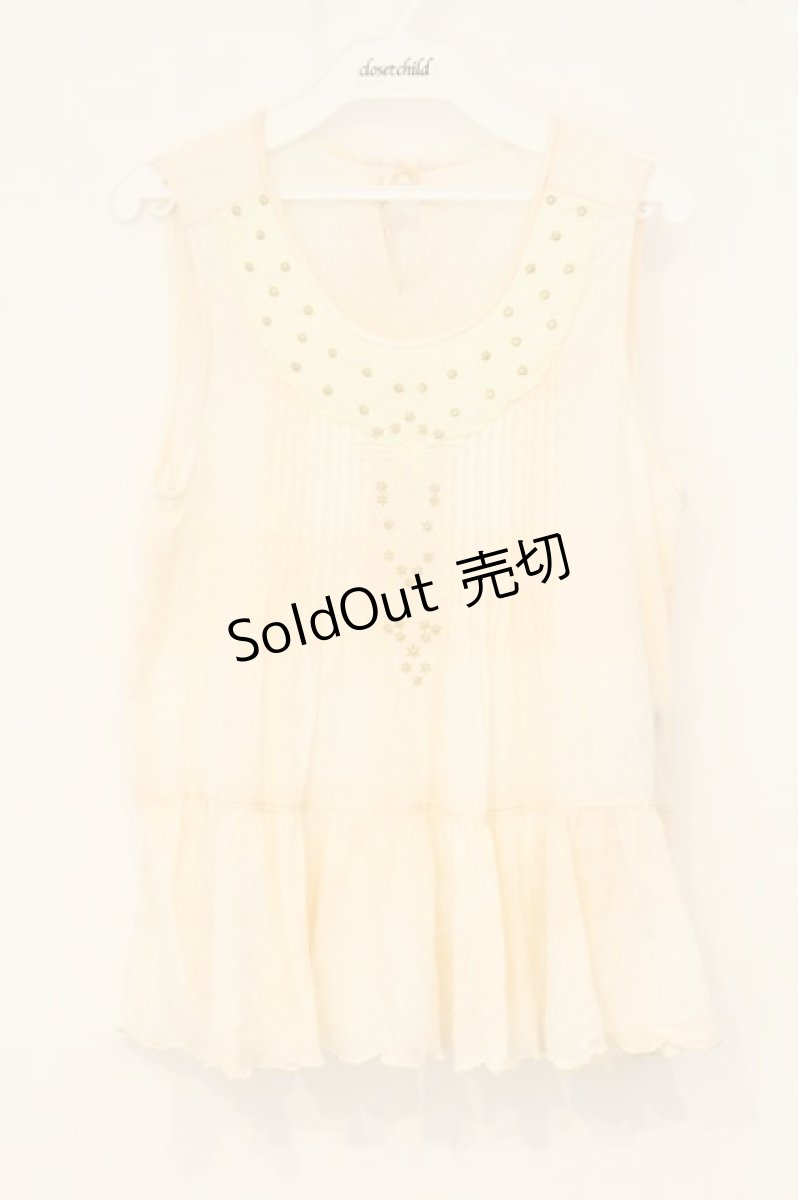 画像1: Franche Lippee / ビッグチェックノースリーブチュニック M オフシロ×ピンク O-26-06-11-018-LO-TO-IG-OS (1)
