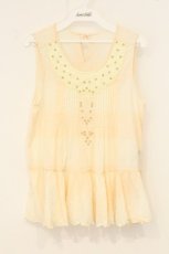 画像1: Franche Lippee / ビッグチェックノースリーブチュニック M オフシロ×ピンク O-26-06-11-018-LO-TO-IG-OS (1)