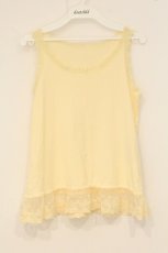 画像1: franche lippee black / オリジナルレースタンクトップ M 生成り O-26-06-11-020-LO-TO-IG-OS (1)