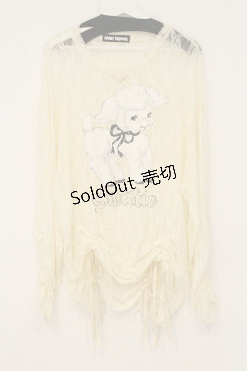画像1: Candy Stripper / SWEETIE LACE 　トップス  アイボリー O-26-06-11-021-PU-TO-OW-OS (1)