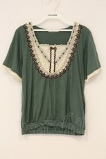 画像1: axes femme / 刺繍入りブロッキングPO M グリーン O-26-06-13-034-AX-TO-OW-OS (1)