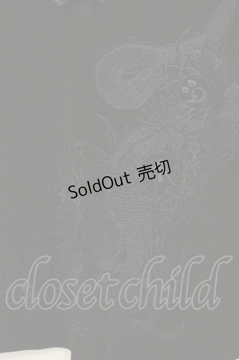 画像2: Qutie Frash / 和柄クロスインナーカットソー  ブラック×ブルー O-26-06-13-046-QU-TO-OW-OS (2)