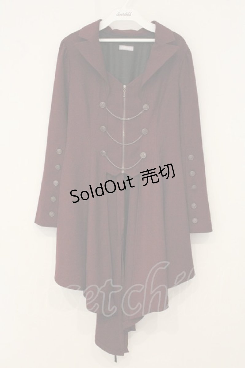 画像1: axes femme POETIQUE / 燕尾デザインロングジャケット M ワイン O-26-06-13-047-AX-JA-OW-OS (1)