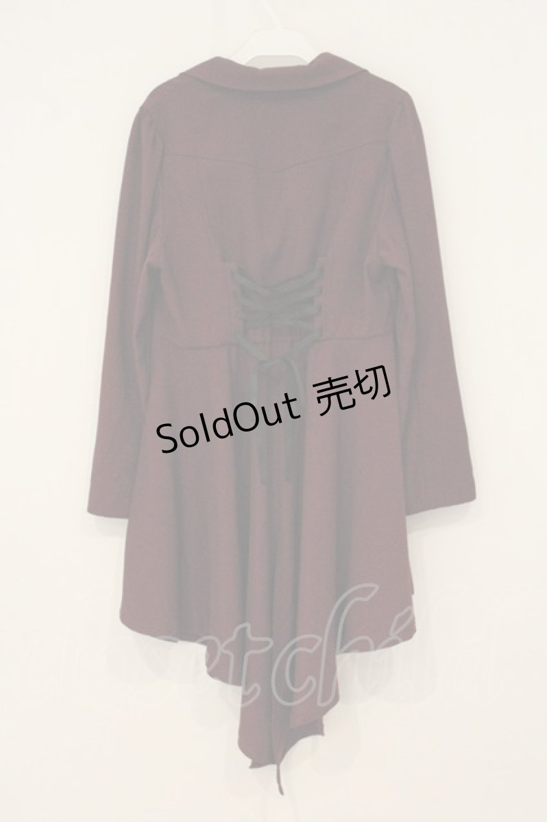 画像4: axes femme POETIQUE / 燕尾デザインロングジャケット M ワイン O-26-06-13-047-AX-JA-OW-OS (4)