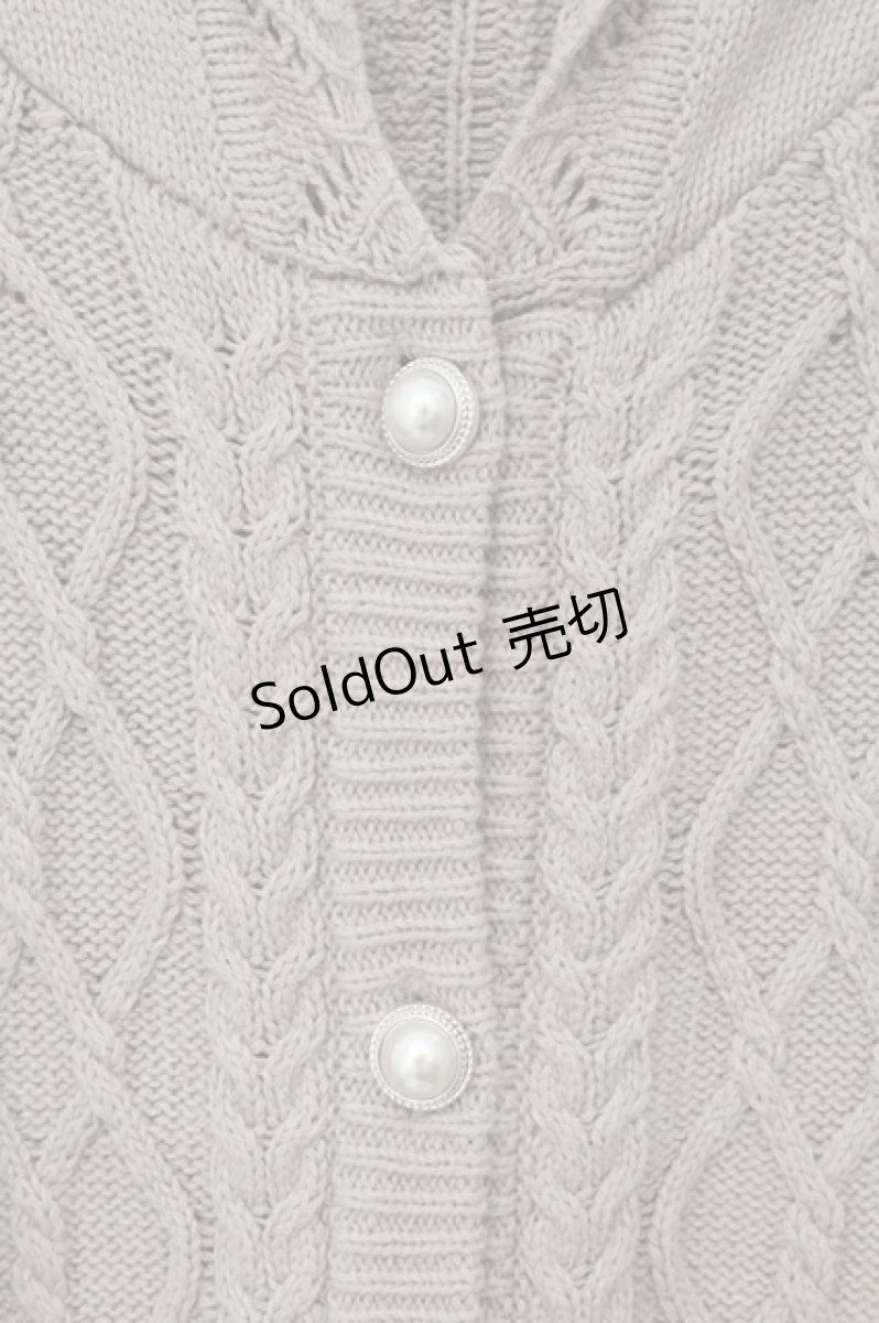 画像2: axes femme / ケーブルニットポンチョ M ピンク O-26-06-13-072-AX-JA-IG-OS (2)