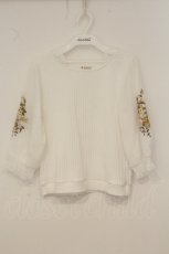 画像1: axes femme / 袖チュール刺繍トップス F シロ O-26-06-13-074-AX-TO-IG-OS (1)