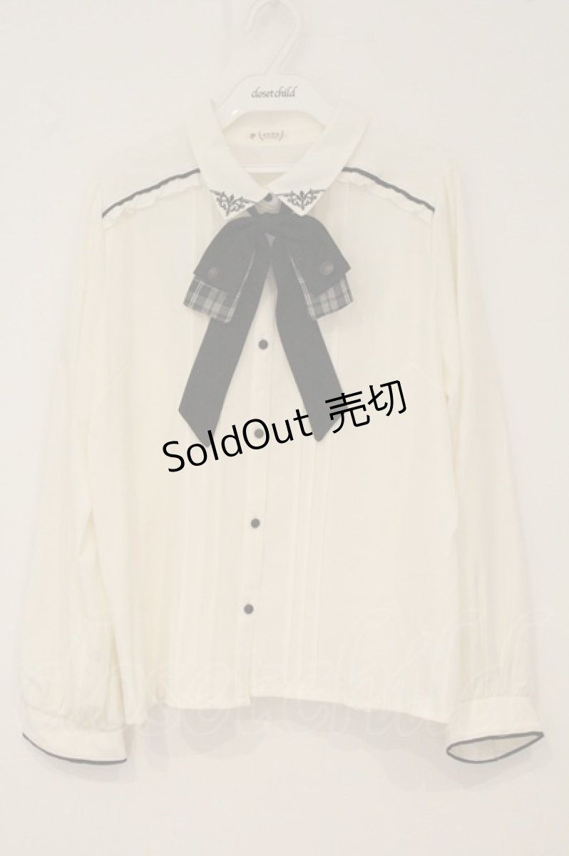 画像1: axes femme / リボンセットブラウス L シロ O-26-06-13-075-AX-BL-IG-OS (1)