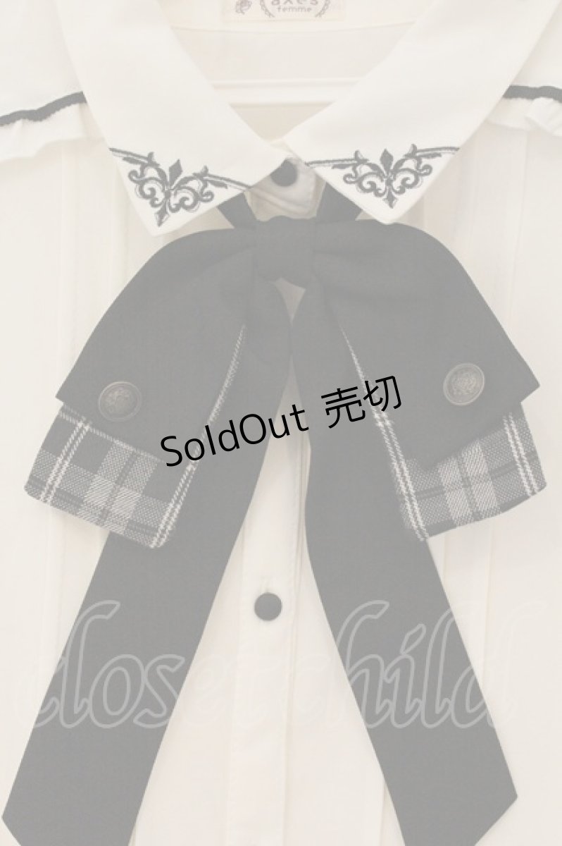 画像2: axes femme / リボンセットブラウス L シロ O-26-06-13-075-AX-BL-IG-OS (2)