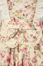 画像3: metamorphose / フローレンスケープ付きミディアムジャンパースカート  アイボリー O-26-06-13-083-ME-OP-OW-OS (3)