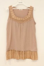 画像1: axes femme / 裾レースタンクトップ M ピンク O-26-06-13-017-AX-TO-OW-OS (1)