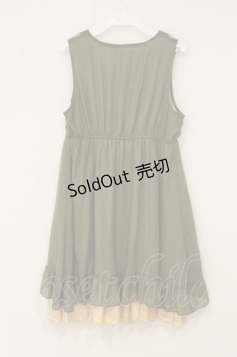 画像3: axes femme / 重ね着風スリットチュニック M グリーン O-26-06-13-021-AX-TO-OW-OS (3)