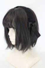 画像1: m petit by misako / TT*AMレースカチューシャ  クロ O-26-06-14-065-LO-AC-IG-OS (1)