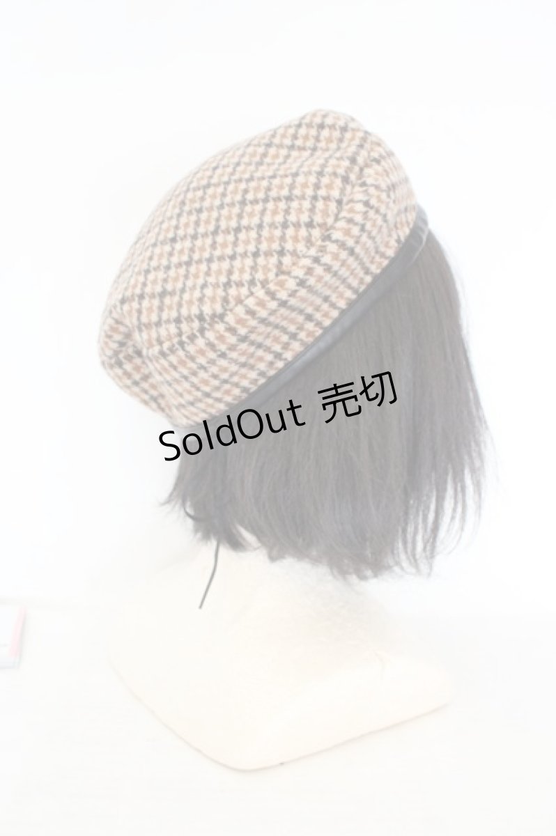 画像2: Maison de FLEUR / 描く彼女のベレー帽  ブラウン O-26-06-14-073-LO-AC-IG-ZT829 (2)