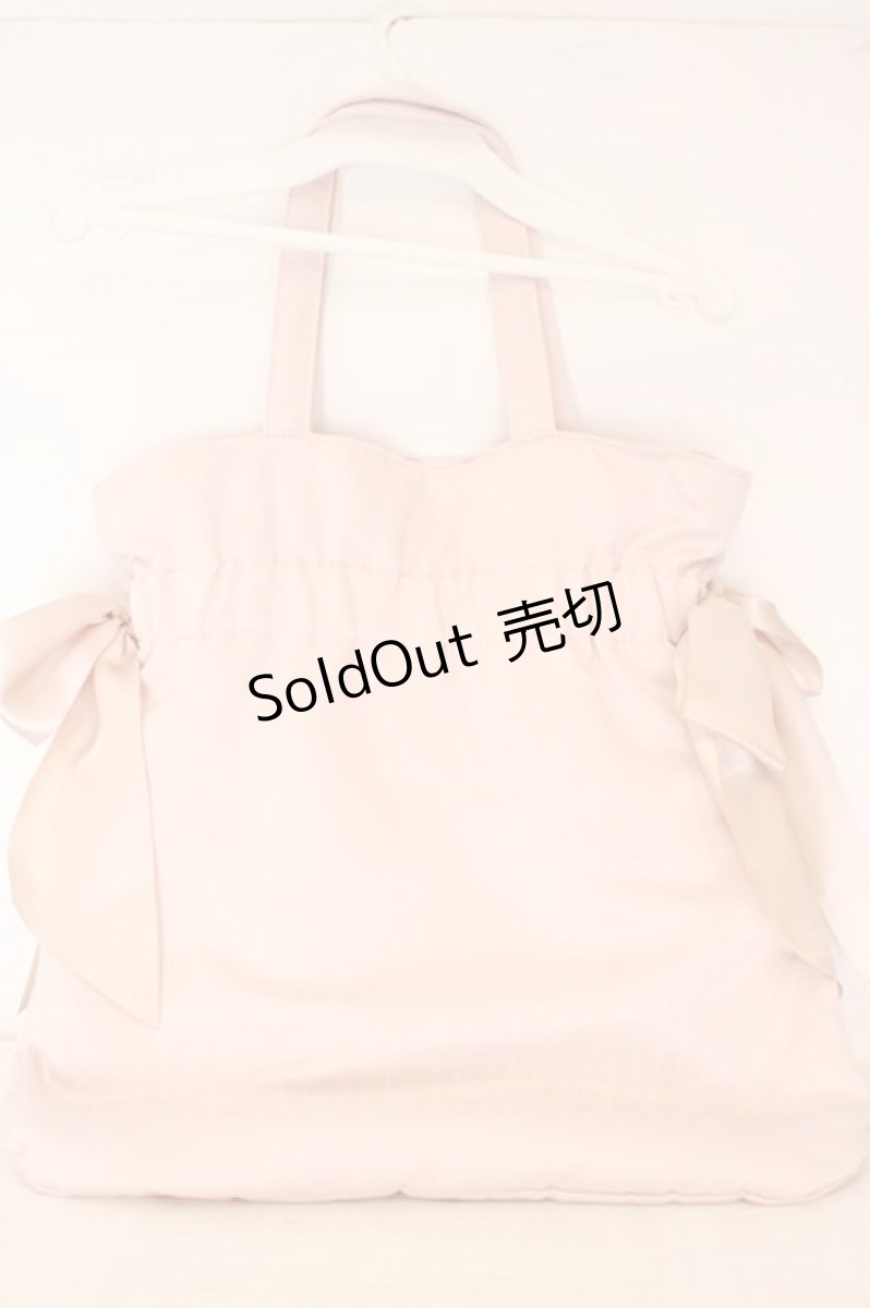 画像3: Maison de FLEUR / ダブルリボンギャザートートバッグ  ピンク O-26-06-14-078-LO-BG-IG-ZT386 (3)