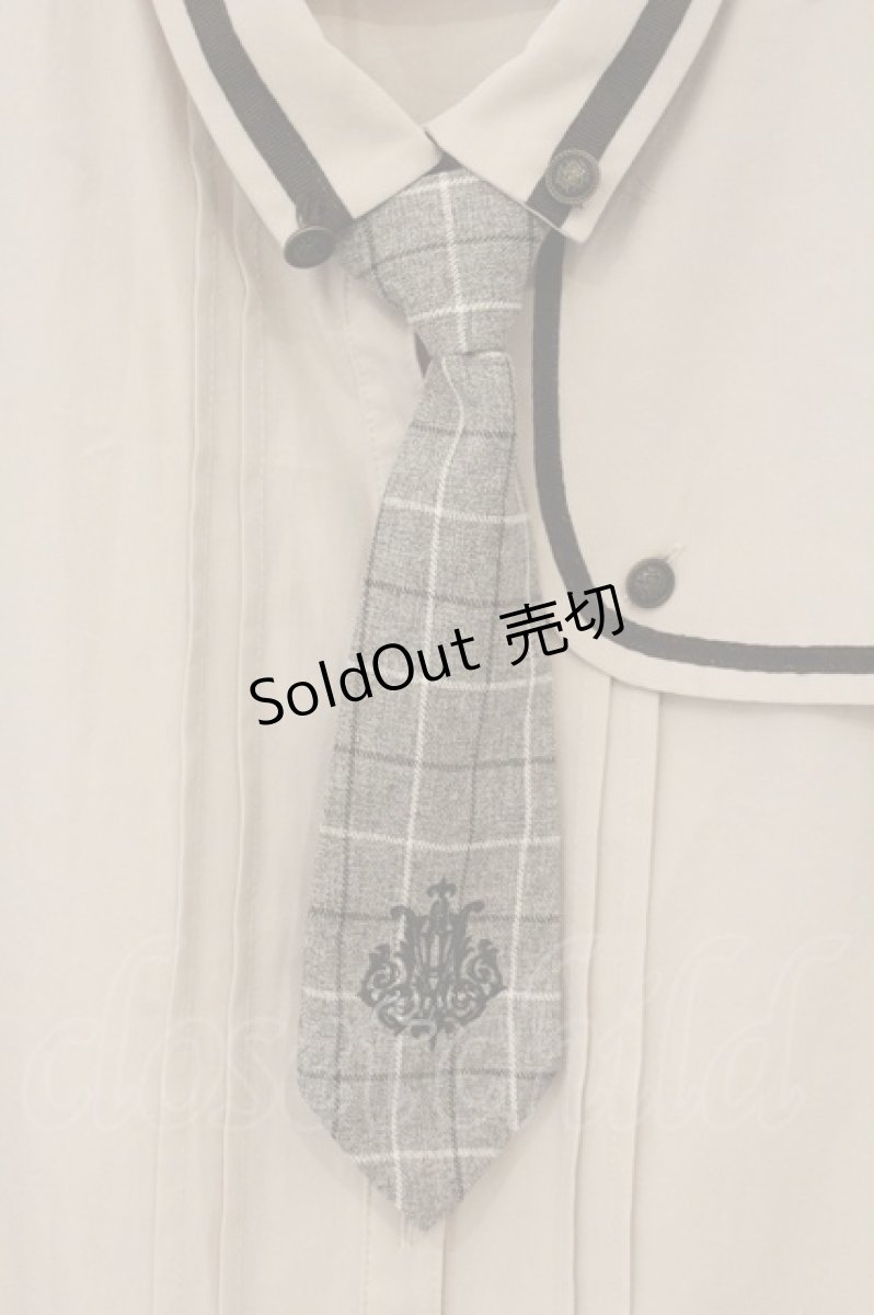 画像2: axes femme / エンブレム刺繍ネクタイ付ブラウス L ベージュ O-26-06-14-1004-AX-BL-IG-OS (2)
