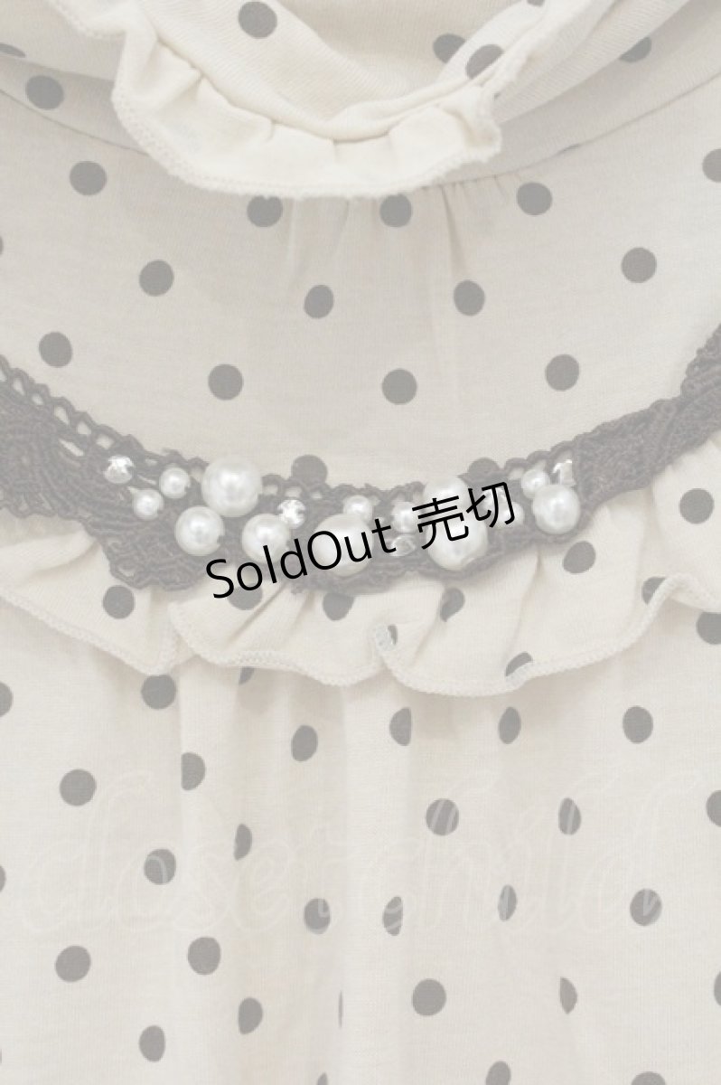 画像2: axes femme / ドットハイネックプルオーバー M ベージュ×ブラウン O-26-06-14-1041-AX-TO-IG-OS (2)