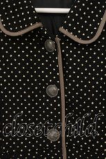 画像2: axes femme / ドット柄ワンピコート  クロ O-26-06-14-1048-AX-CO-IG-OS (2)