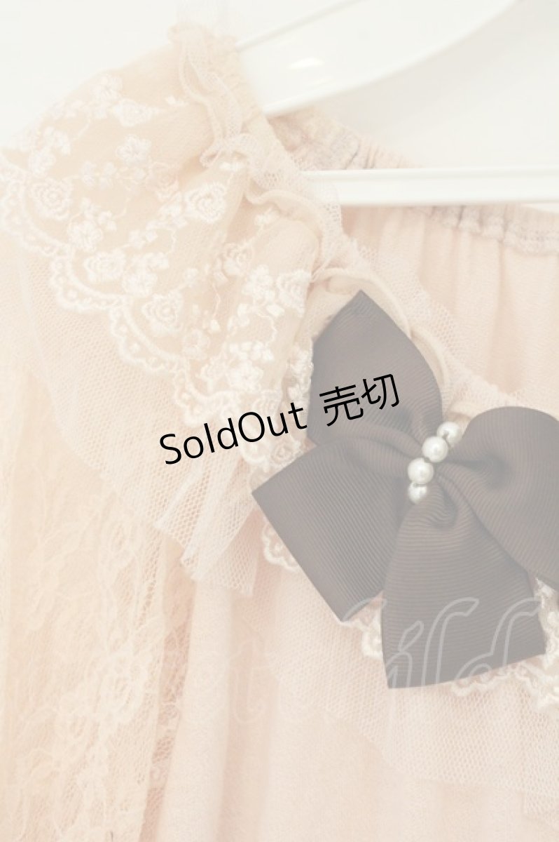 画像2: axes femme / 3つリボンレーススリーブトップス M ピンク O-26-06-14-1050-AX-TO-IG-OS (2)